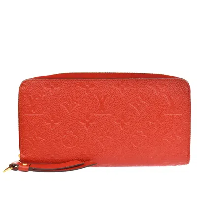 Pre-owned Louis Vuitton Portefeuille Zippy Red Leather Wallet  ()