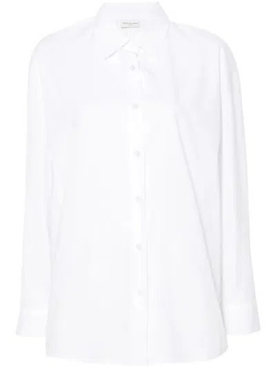 Dries Van Noten Casio Cotton Shirt In White
