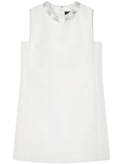 Versace Crystal Duchesse Mini Dress In White
