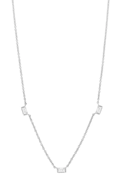 Bony Levy Getty Diamond Station Necklace In 18k White Gold