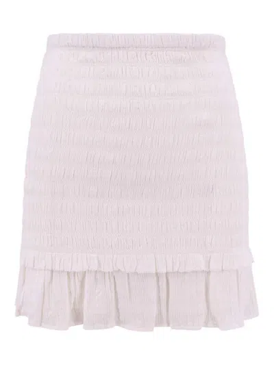 Isabel Marant Cotton And Viscose Skirt In White