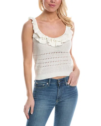 7 For All Mankind Crochet Tank In White