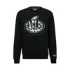 Hugo Boss Boss X Nfl Cotton-blend Sweatshirt With Collaborative Branding In Eagles
