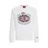 Hugo Boss Boss X Nfl Cotton-blend Sweatshirt With Collaborative Branding In Broncos