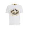 Hugo Boss Boss X Nfl Stretch-cotton T-shirt With Collaborative Branding In Steelers