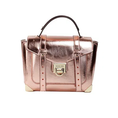 Michael Kors Manhattan Medium Primrose Leather Top Handle Satchel Women's Bag In Multi