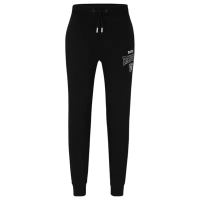 Hugo Boss Boss X Nfl Cotton-terry Tracksuit Bottoms With Collaborative Branding In Raiders