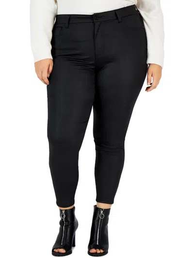 Celebrity Pink Plus Womens High Rise Coated Skinny Pants In Multi