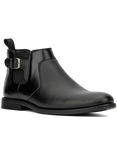 X-ray Mens Faux Leather Ankle Chelsea Boots In Black