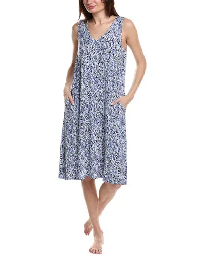 Donna Karan Sleepwear Sleep Gown In Blue