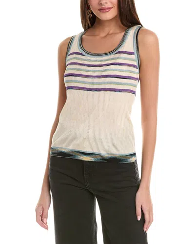 M Missoni Ribbed Tank In White