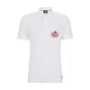 Hugo Boss Boss X Nfl Cotton-piqu Polo Shirt With Collaborative Branding In 49ers