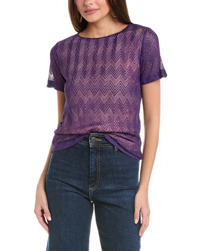 M Missoni Short Sleeve T-shirt In Purple