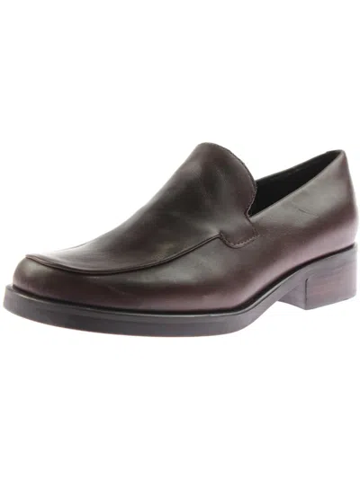 Franco Sarto Bocca Womens Solid Slip On Loafers In Brown