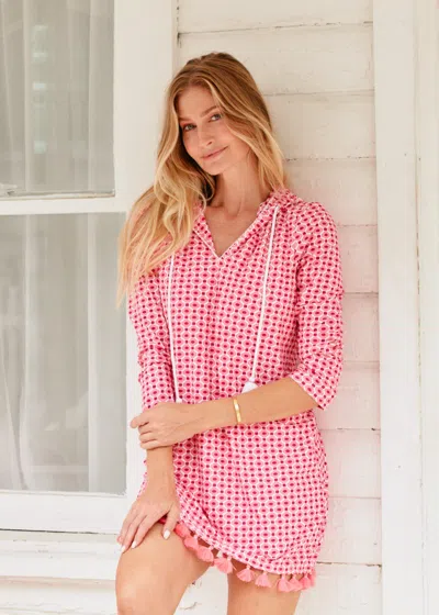 Cabana Life Coral Gables Hooded Cover Up In Pink