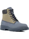 X-ray Mens Faux Leather Lace-up Ankle Boots In Navy