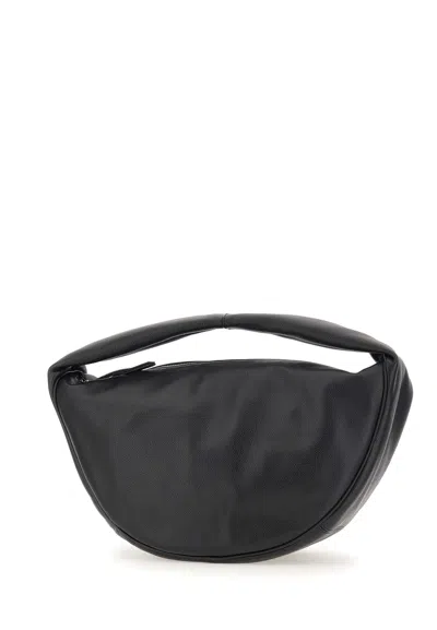 By Far Maxi Cush Leather Bag In Black