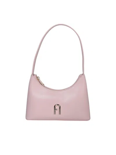 Furla Diamante Logo Plaque Mini Shoulder Bag In Pink