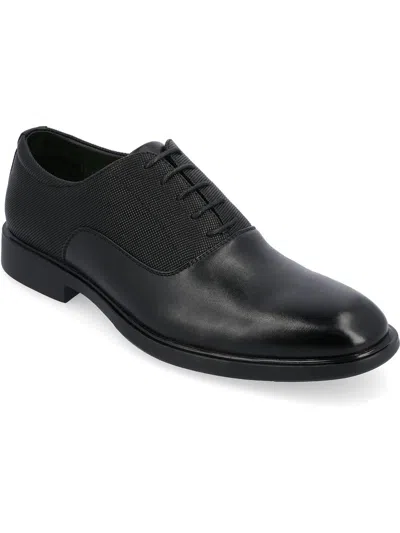Vance Co. Vincent Mens Faux Leather Padded Insole Oxfords In Black