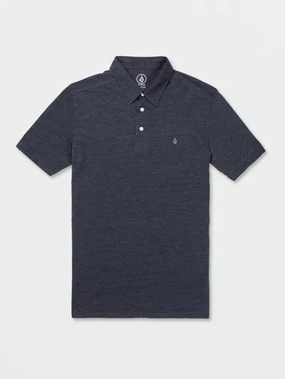 Volcom Banger Polo Short Sleeve Shirt - Navy In Blue