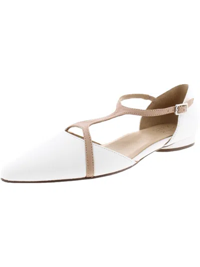 Naturalizer Hana Womens Leather Mary Jane Flats In White