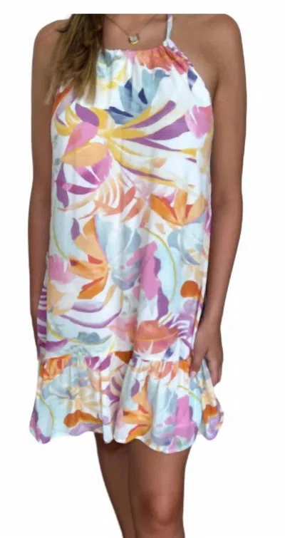 Z Supply Rooftop Palm Mini Dress In Multi Color