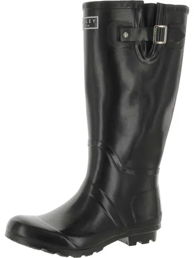 Radley London Womens Rubber Tall Mid-calf Boots In Black