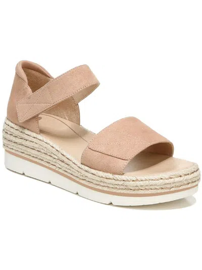 Dr. Scholl's Shoes Of Course Womens Ankle Strap Wedge Sandals In Neutral