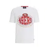 Hugo Boss Boss X Nfl Stretch-cotton T-shirt With Collaborative Branding In Multi