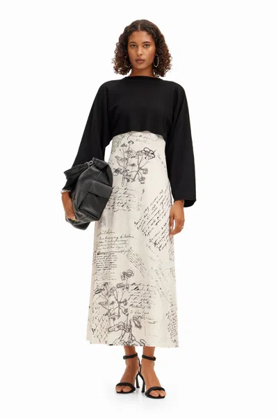 Desigual Combo Midi Dress In Material Finishes
