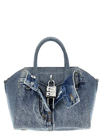 Givenchy Antigona Lock Hand Bags Light Blue