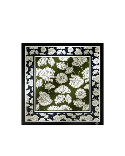Weekend Max Mara Onesto Floral-pattern Silk Scarf In Midnightblue002