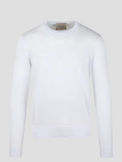 Moreno Martinelli Cotton Crewneck Sweater In White