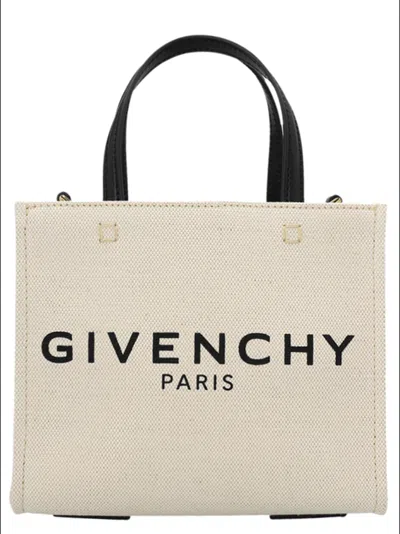 Givenchy Mini G- Tote Shopping Bag In Beige/black