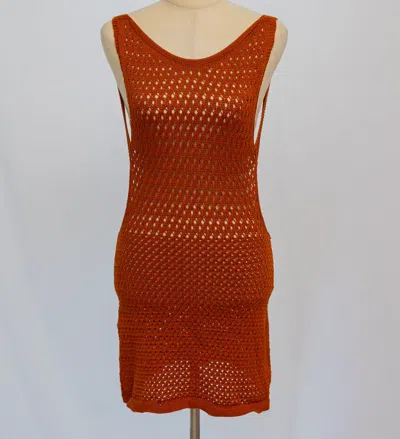 Pre-owned Savannah Morrow Knit Brown Dress
