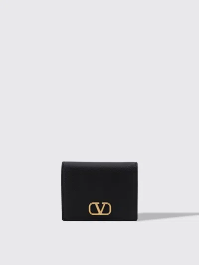 Valentino Garavani Vlogo Signature Compact Wallet In Black