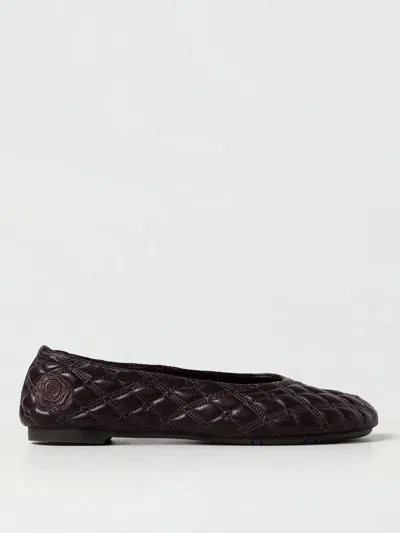 Burberry Quilted Ballet Flats In Violet
