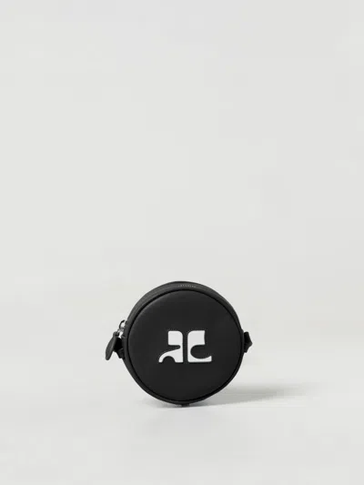 Courrèges "reedition Circle" Mini Bag In Black