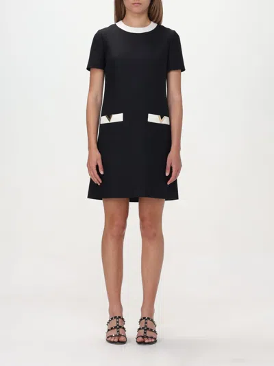 Valentino Wool Dress In Black