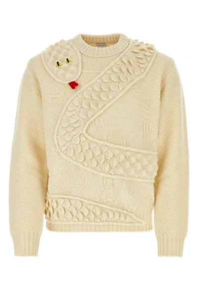 Bottega Veneta Crewneck Sleeved Jumper In White