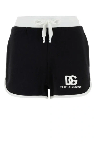 Dolce & Gabbana Woman Black Cotton Blend Shorts
