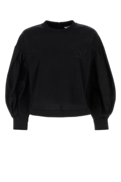 Max Mara Woman Black Cotton Dolly T-shirt