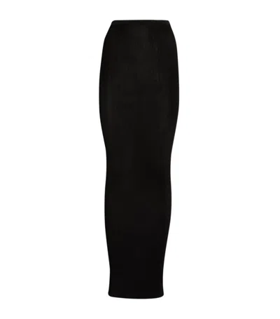 Nensi Dojaka Ribbed-knit Maxi Skirt In Black