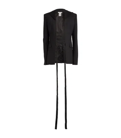 Nensi Dojaka Sheer-detail Blazer In Black