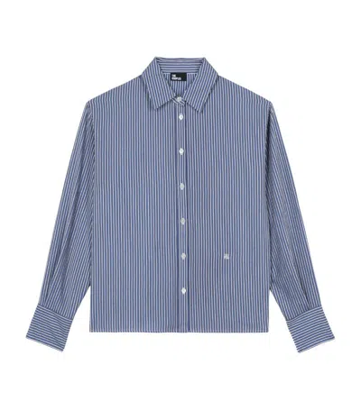 The Kooples Striped Long-sleeve Shirt In Blue