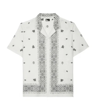 The Kooples Paisley Short-sleeve Shirt In Ivory