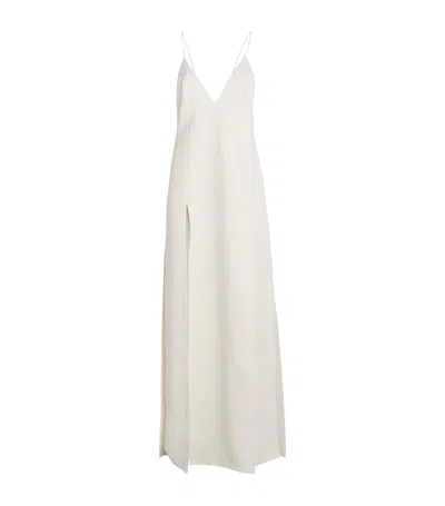Khaite Nonya Maxi Dress In White
