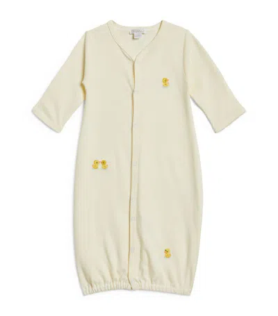 Kissy Kissy Chick-embroidered Sleep Gown (newborn) In Yellow
