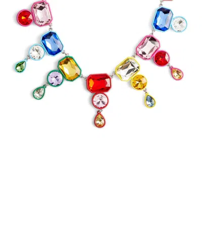 Weekend Max Mara Crystal-embellished Necklace In Red