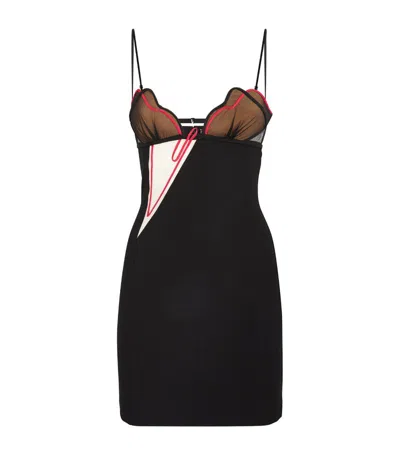 Nensi Dojaka Cut-out Heartbeat Mini Dress In Black